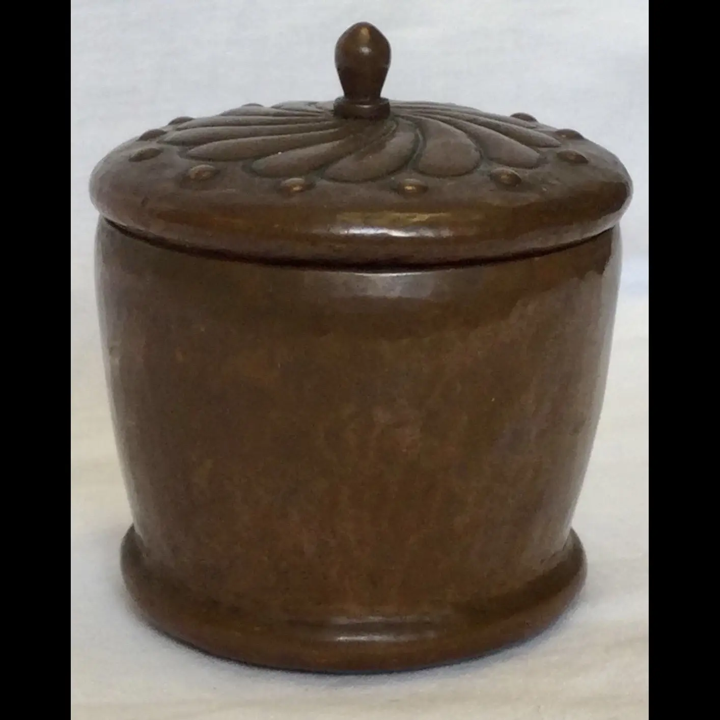 keswick school of industrial arts copper arts and crafts hand raised caddy