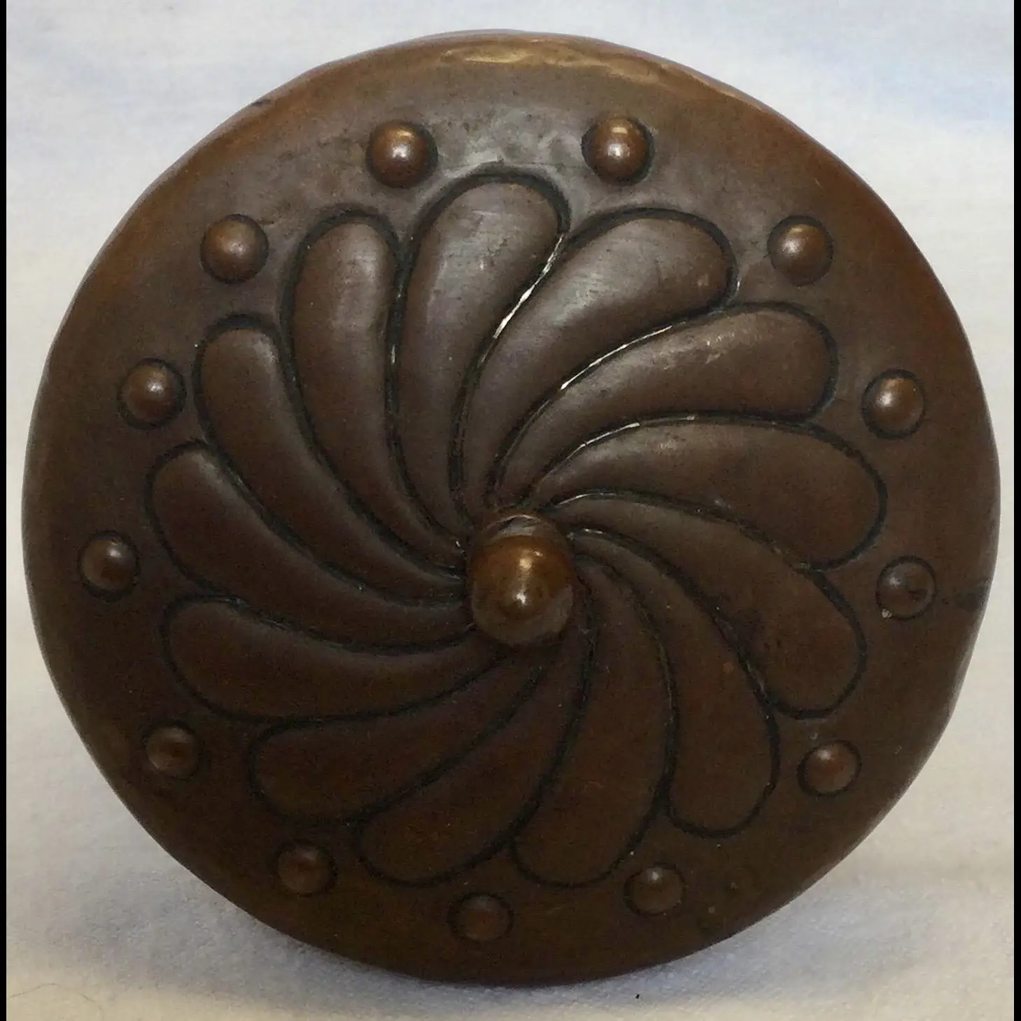 keswick school of industrial arts copper arts and crafts hand raised caddy