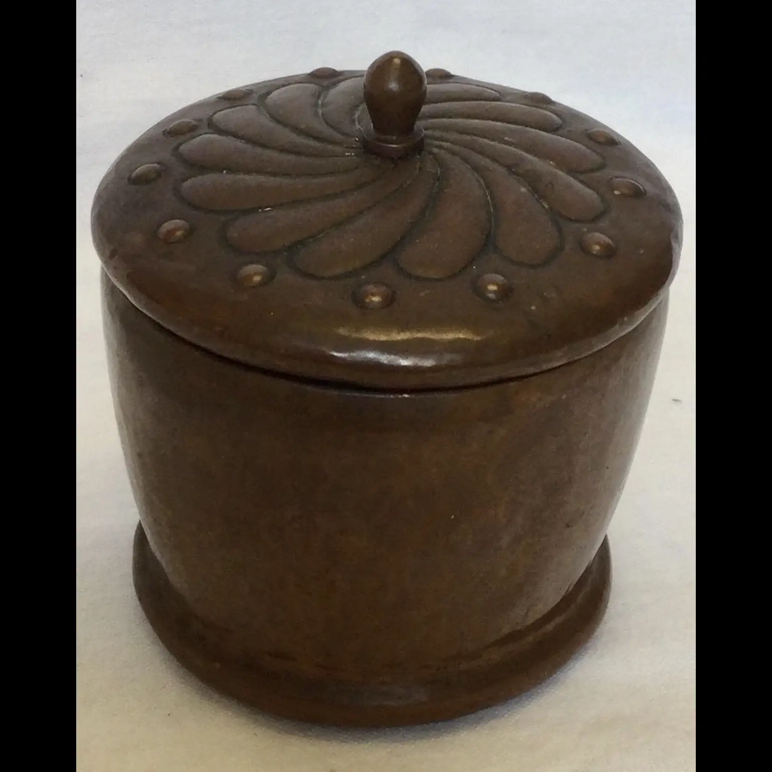 keswick school of industrial arts copper arts and crafts hand raised caddy