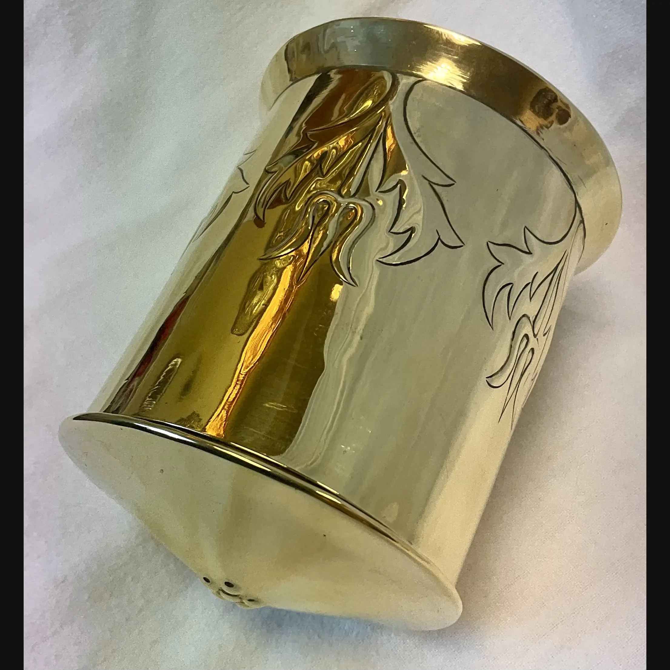 keswick school of industrial art ksia arts and crafts art nouveau thistles tea caddy