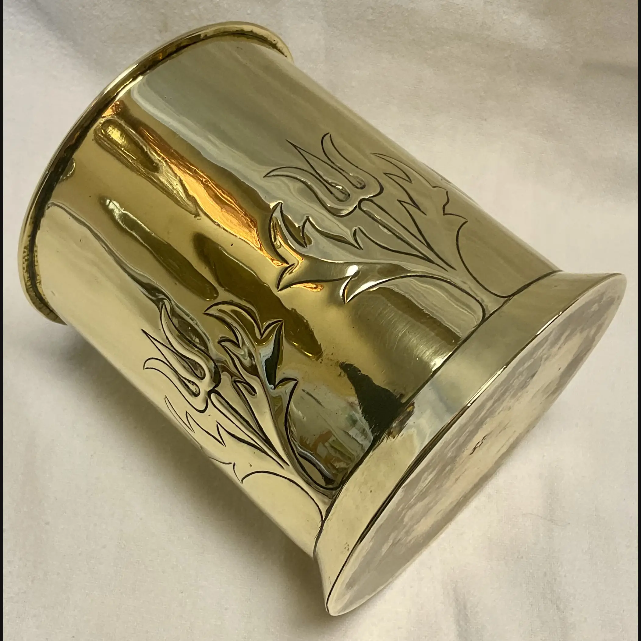 keswick school of industrial art ksia arts and crafts art nouveau thistles tea caddy