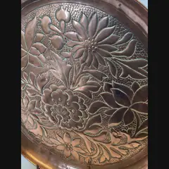 keswick school of industrial art ksia copper floral card tray c1910