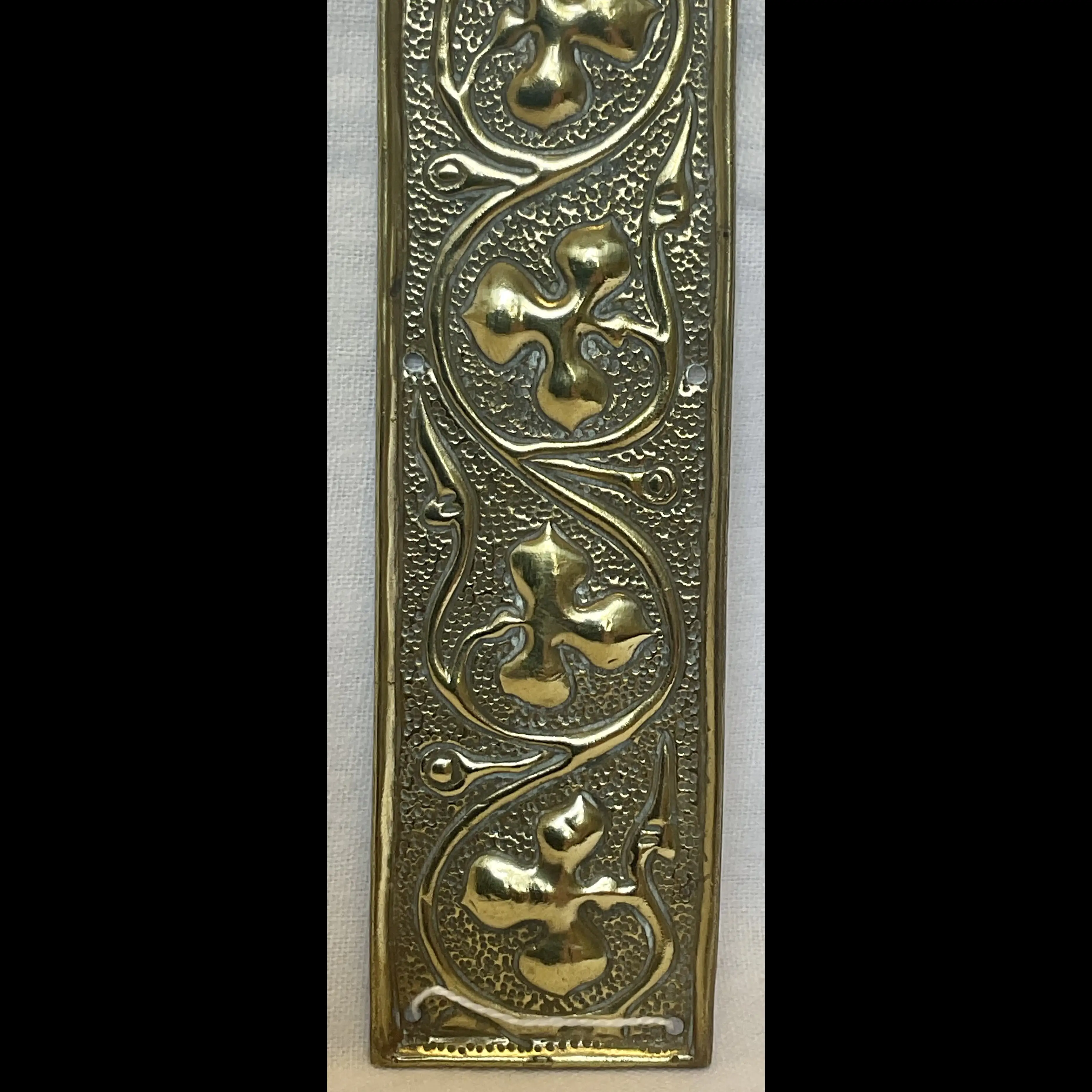 keswick school of industrial art ksia arts and crafts brass door push finger plate