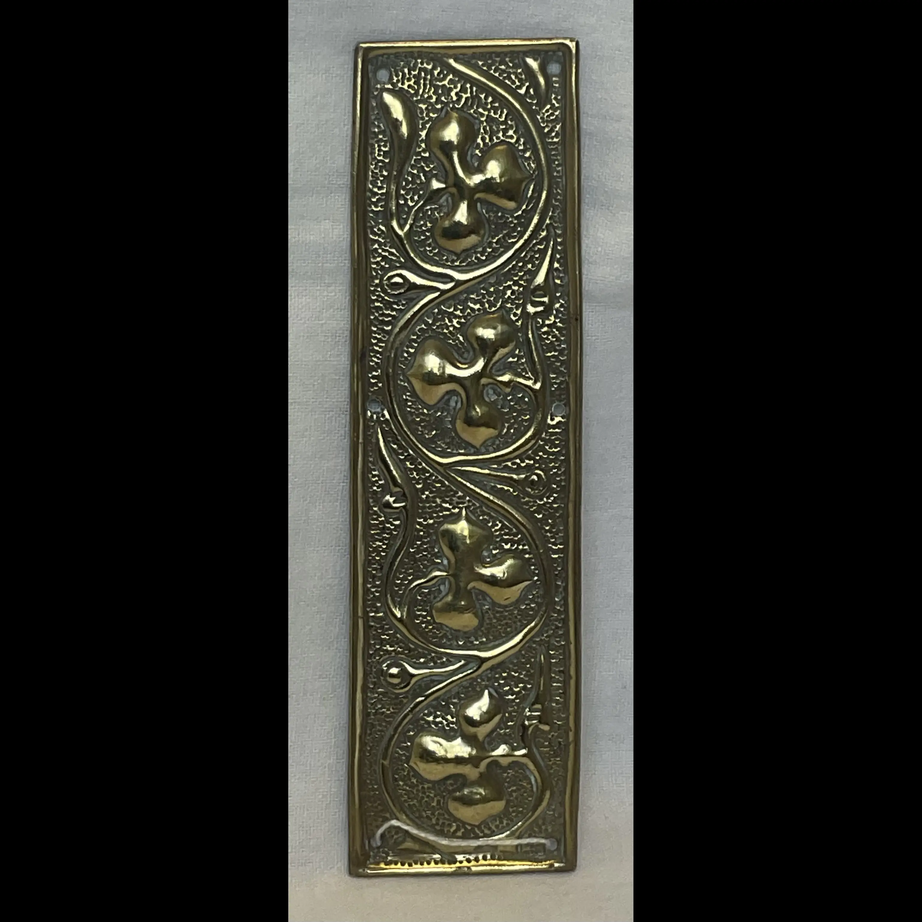 keswick school of industrial art ksia arts and crafts brass door push finger plate