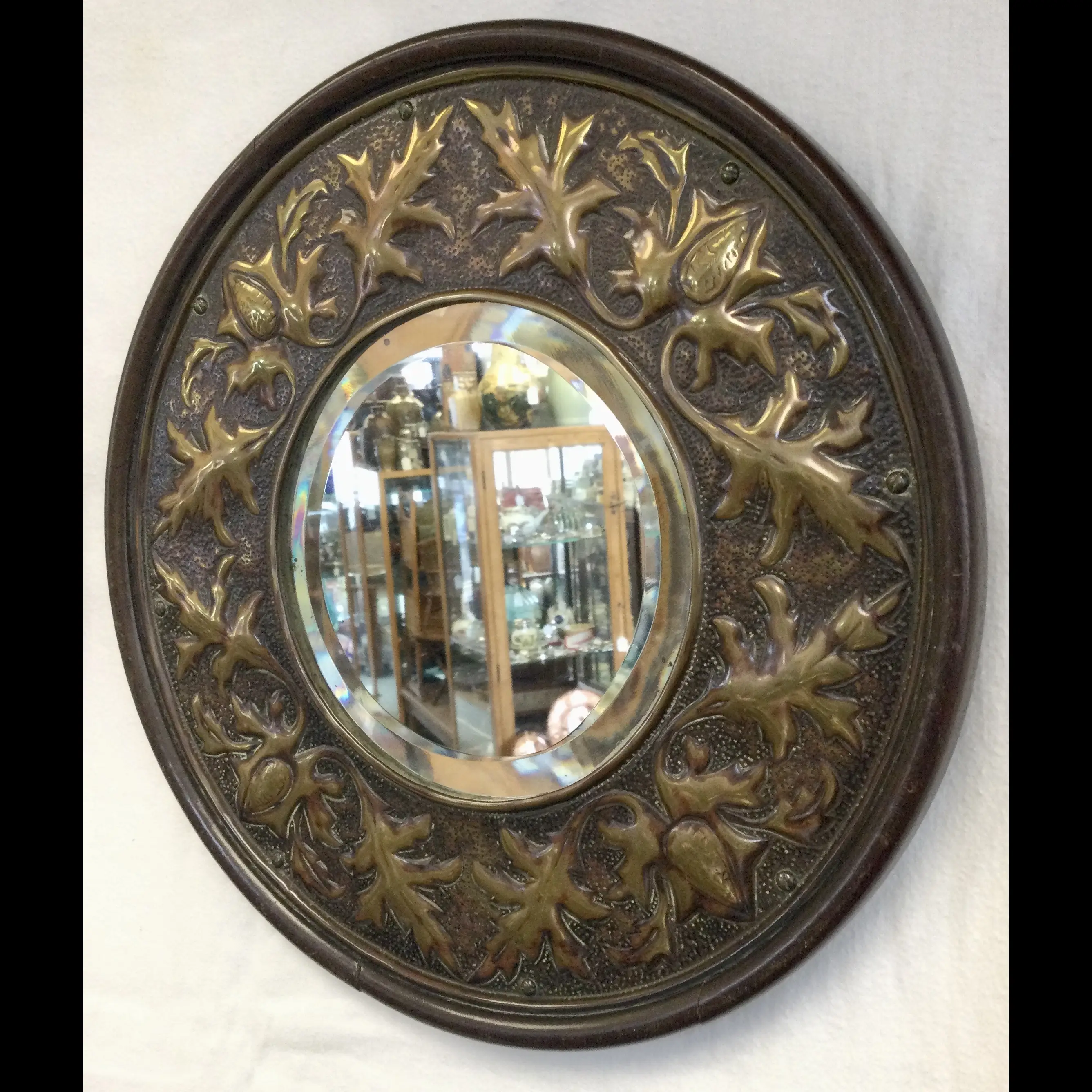 pair keswick school of industrial arts diamond jubilee marked arts and crafts mirrors