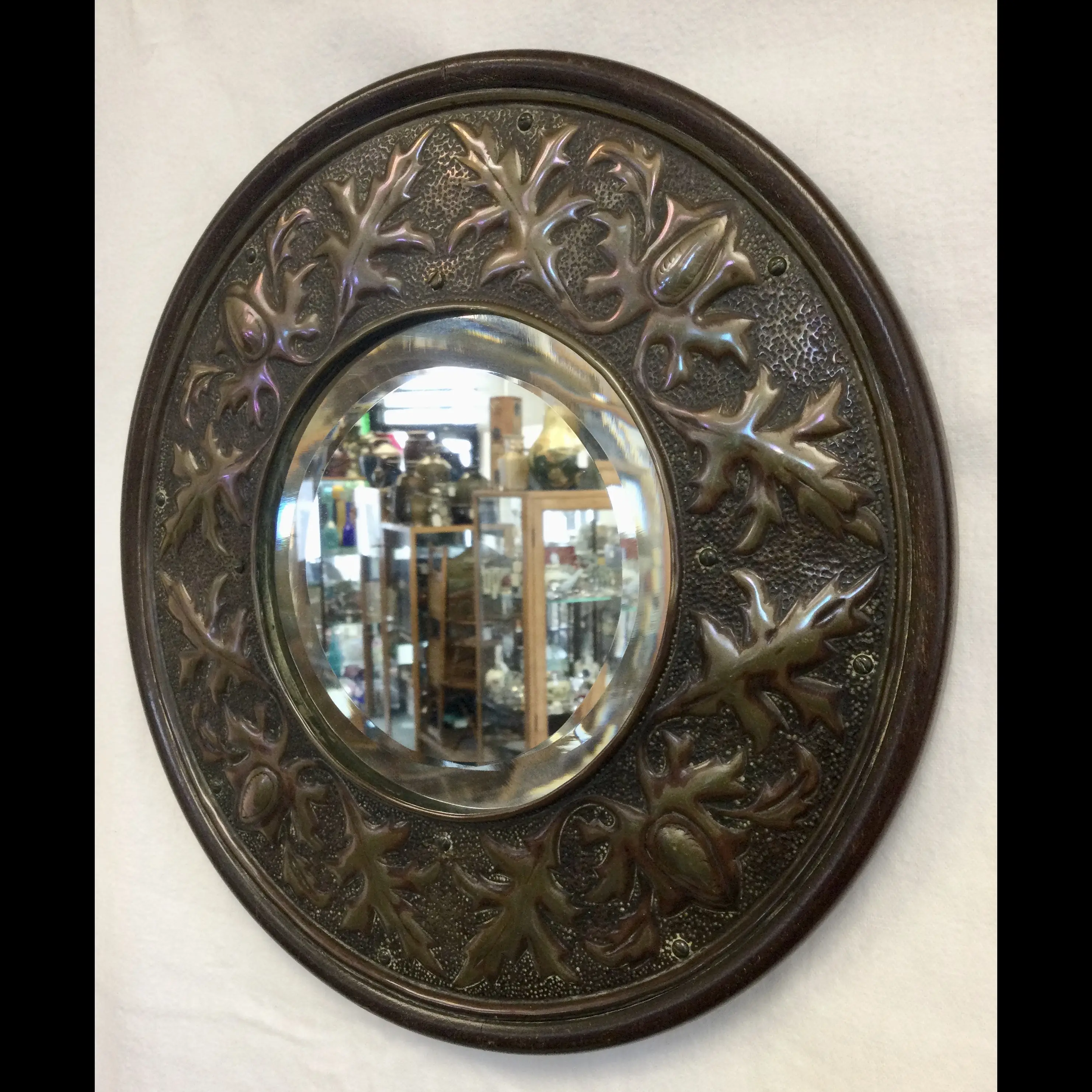 pair keswick school of industrial arts diamond jubilee marked arts and crafts mirrors