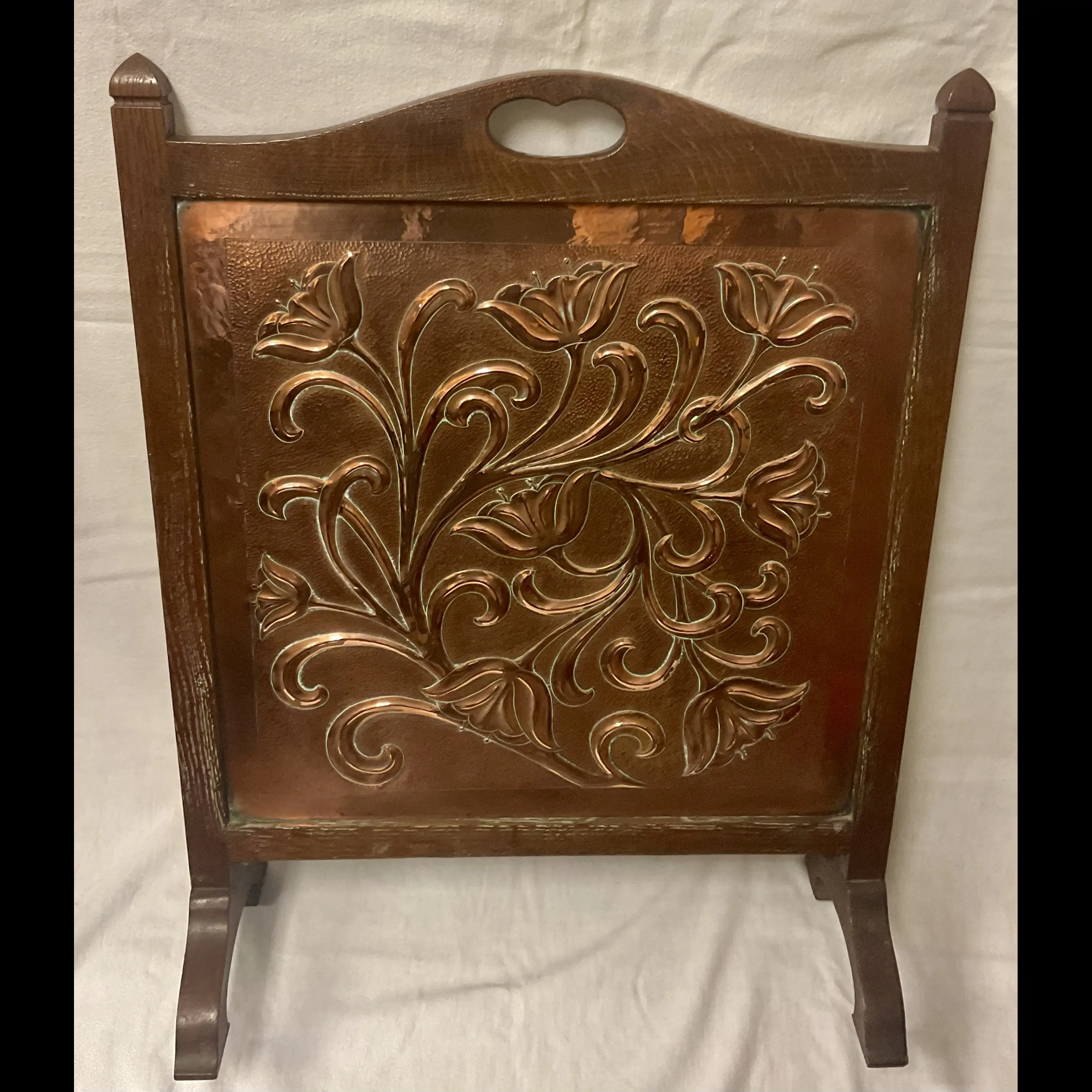 Keswick School Of Industrial Art Copper And Oak Arts And Crafts Fire