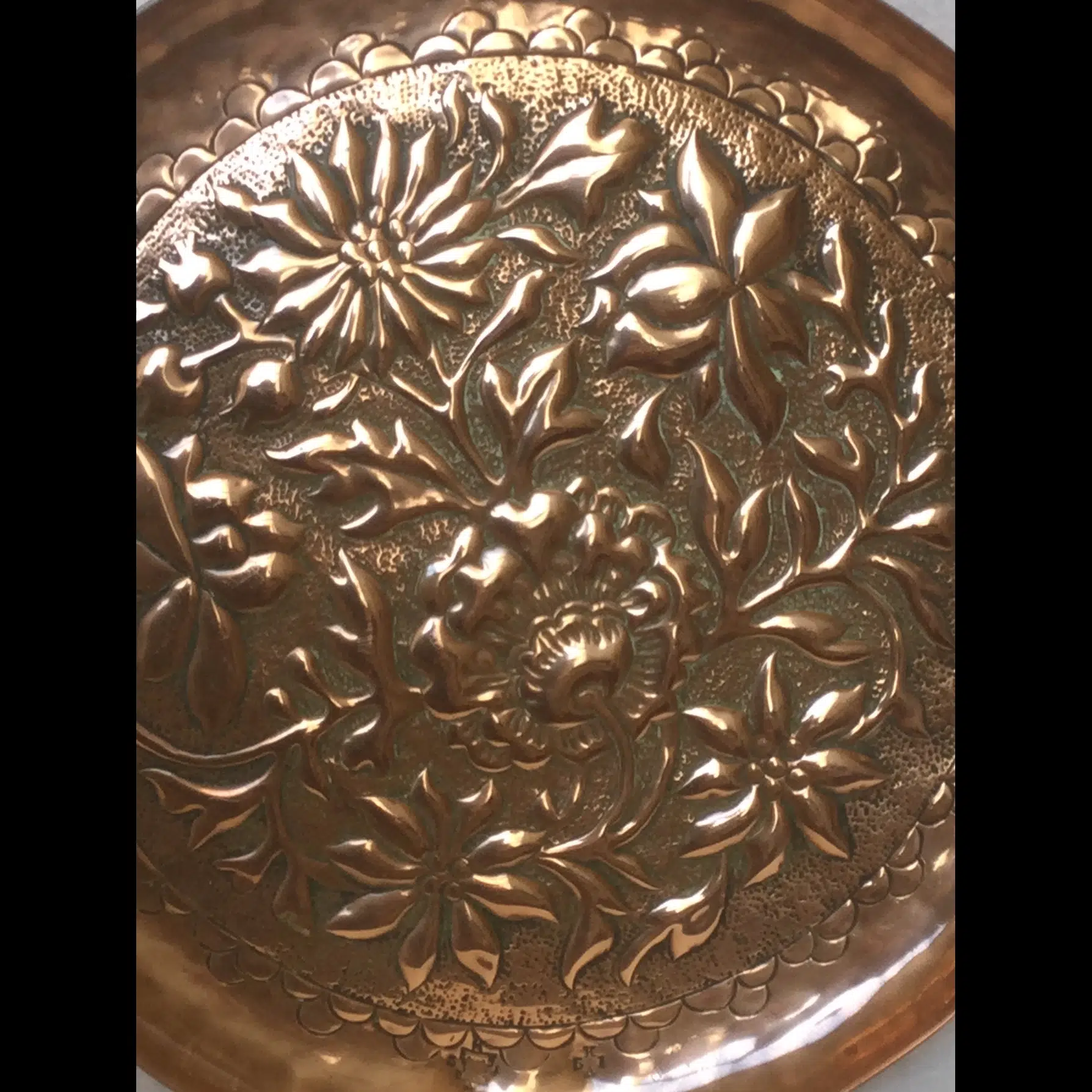 keswick school of industrial arts ksia copper diamond jubilee stamp tray 