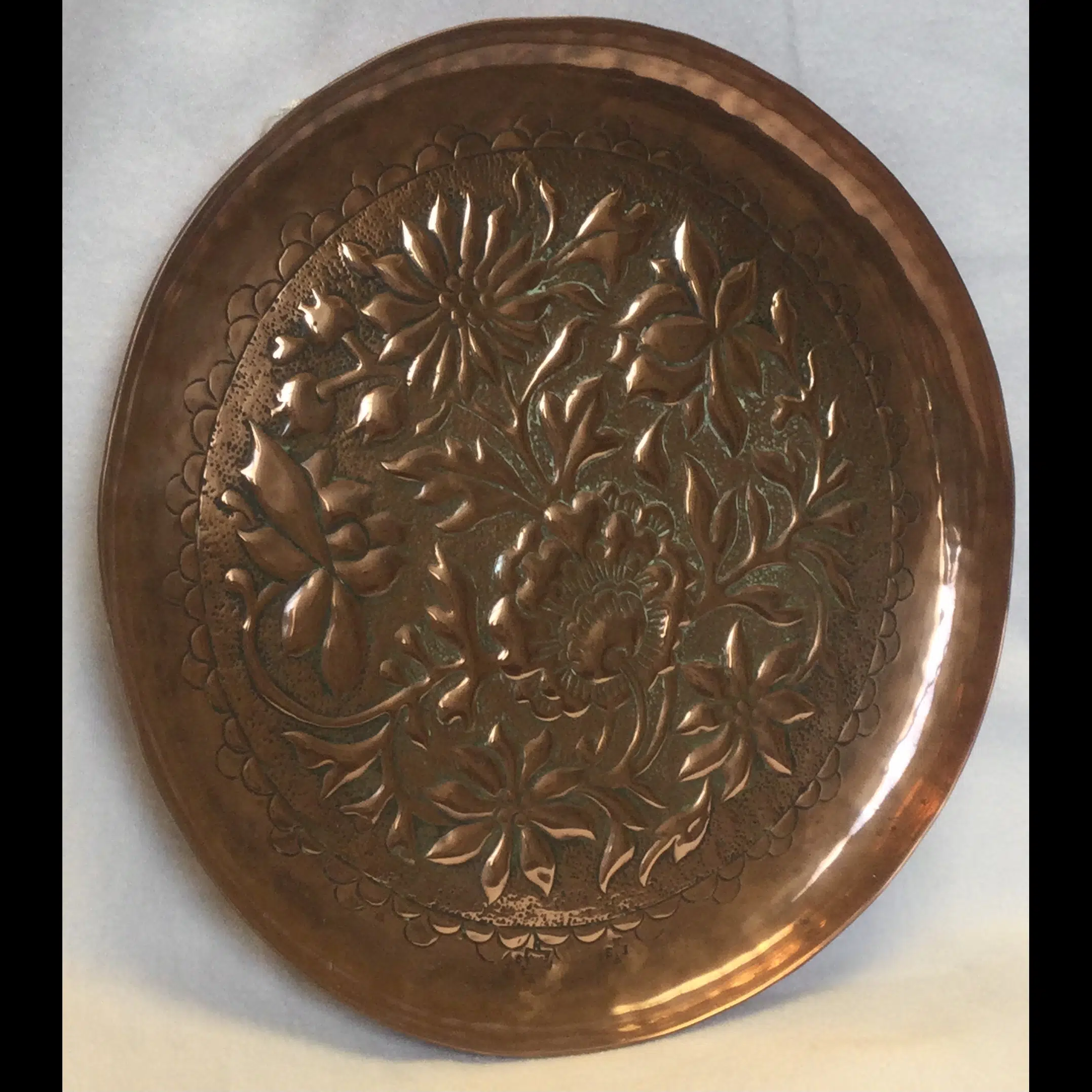 keswick school of industrial arts ksia copper diamond jubilee stamp tray 