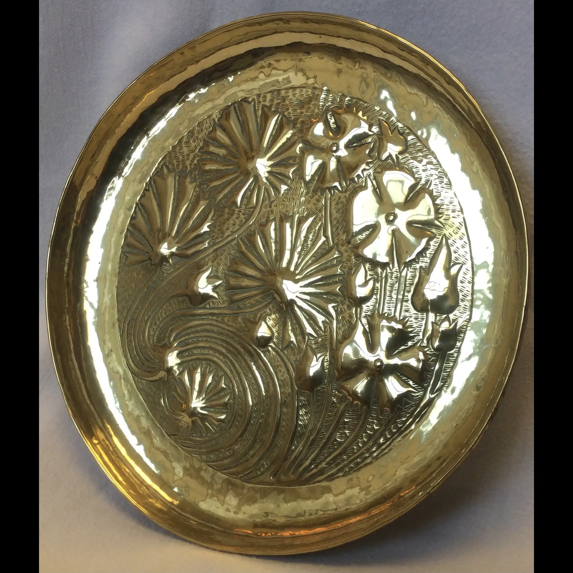 w.h.mawson keswick home industries khi stylised floral tray 