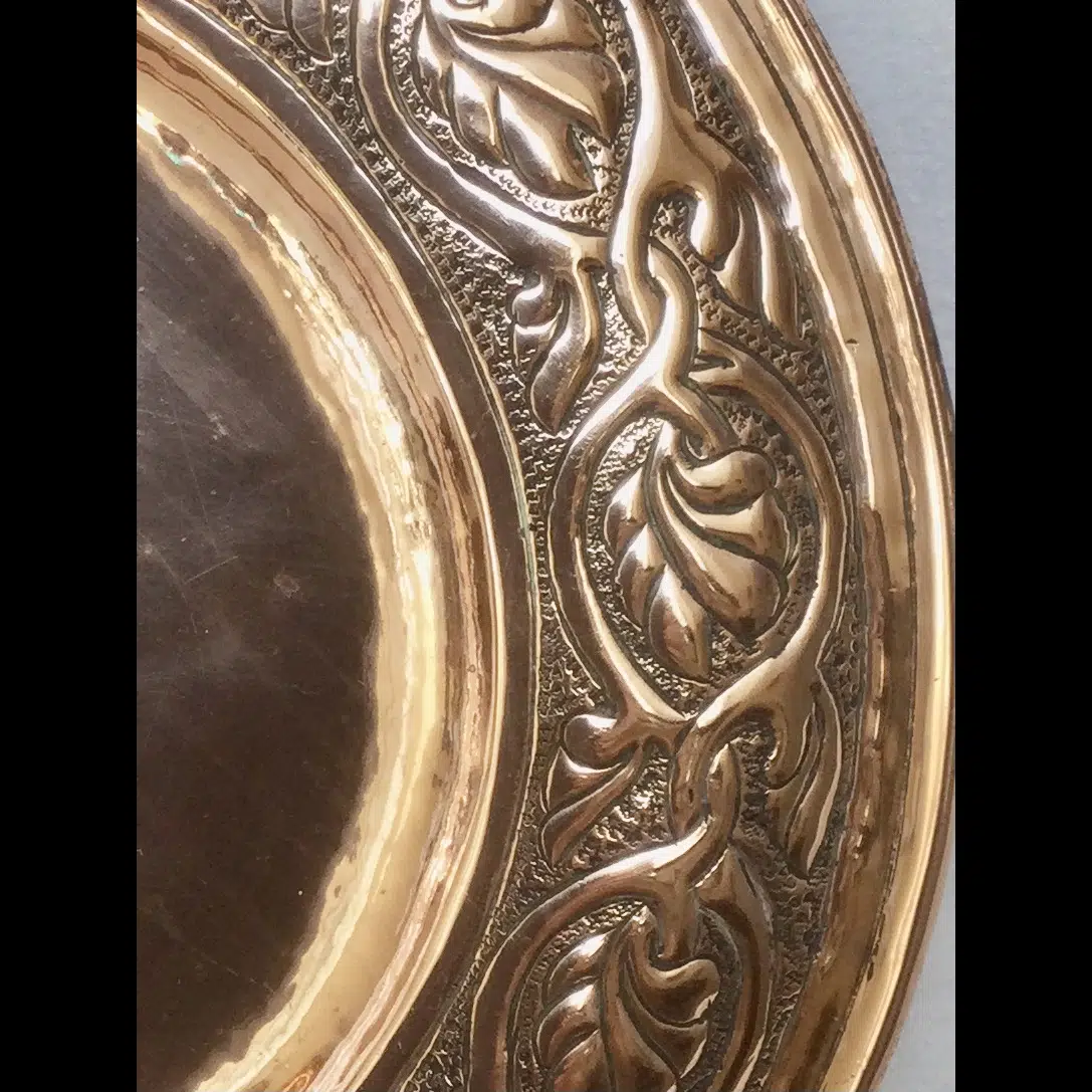 alexander ritchie iona celtic entrelac copper charger