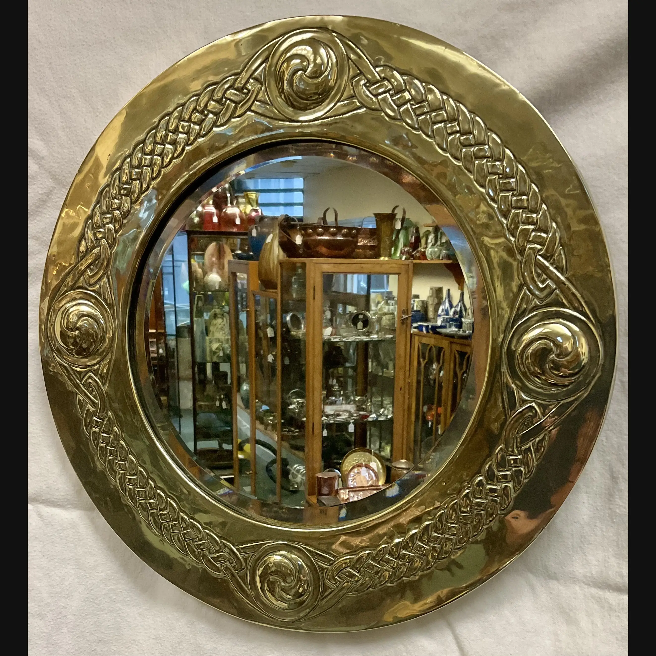 Alexander Ritchie Mirror Scottish Arts And Crafts Celtic Knot Brass Mirror In The Manner Of ...