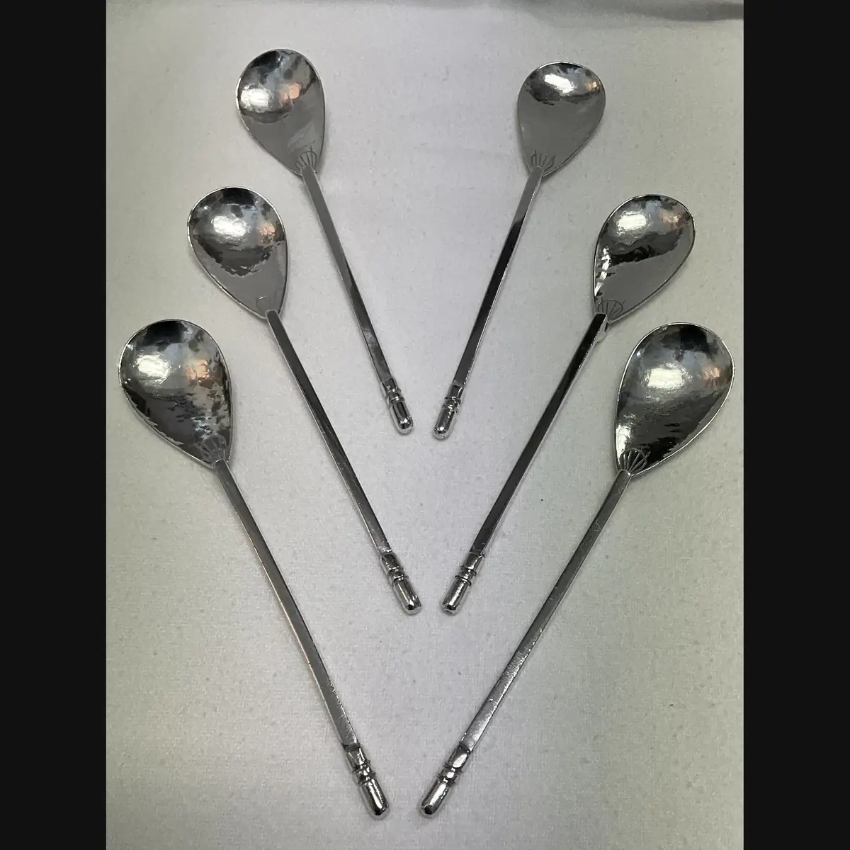 keswick school of industrial art ksia arts and crafts marching set of silver spoons in the roman manner c1928