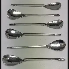 keswick school of industrial art ksia arts and crafts marching set of silver spoons in the roman manner c1928