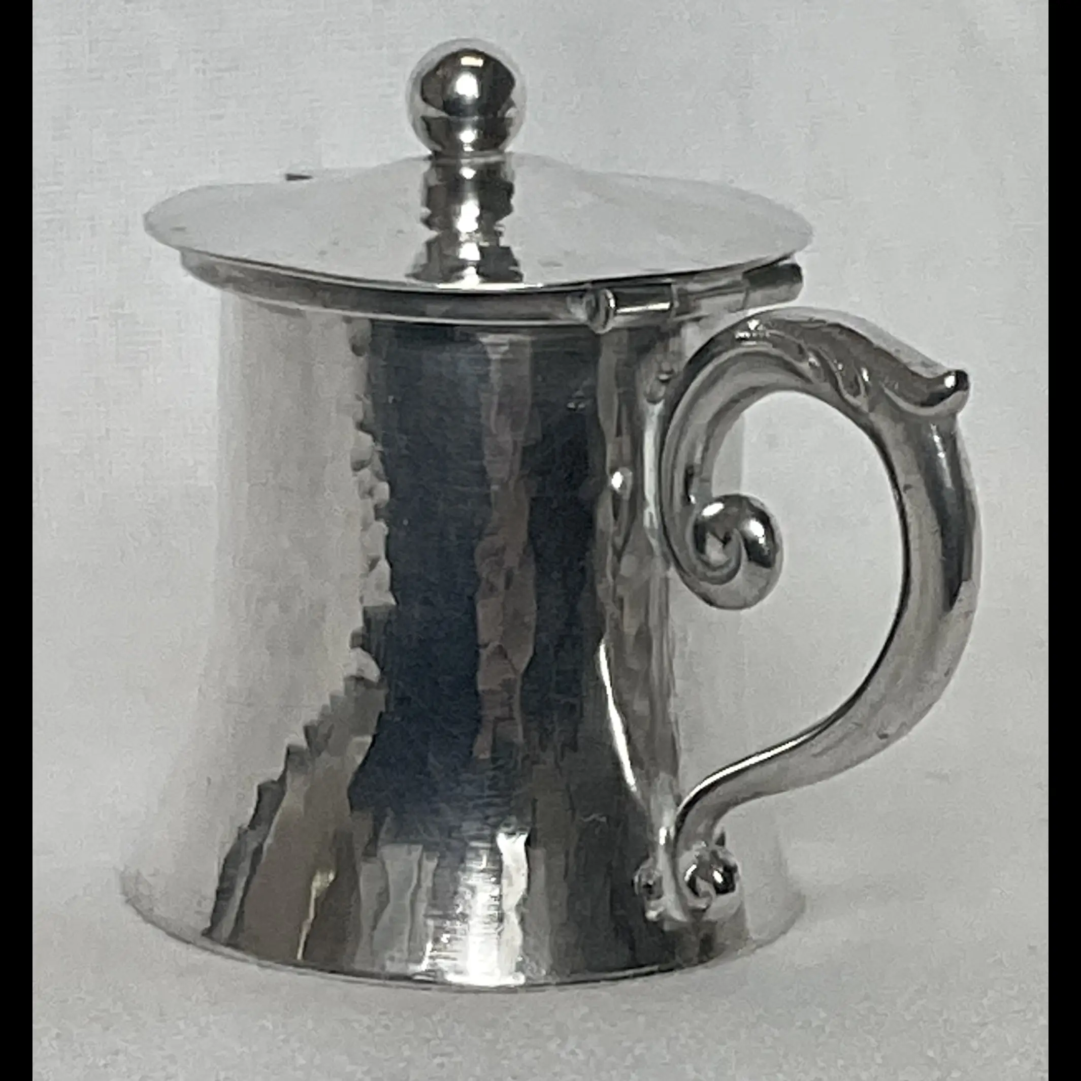 keswick school of industrial art ksia arts and crafts silver mustard pot and liner c19