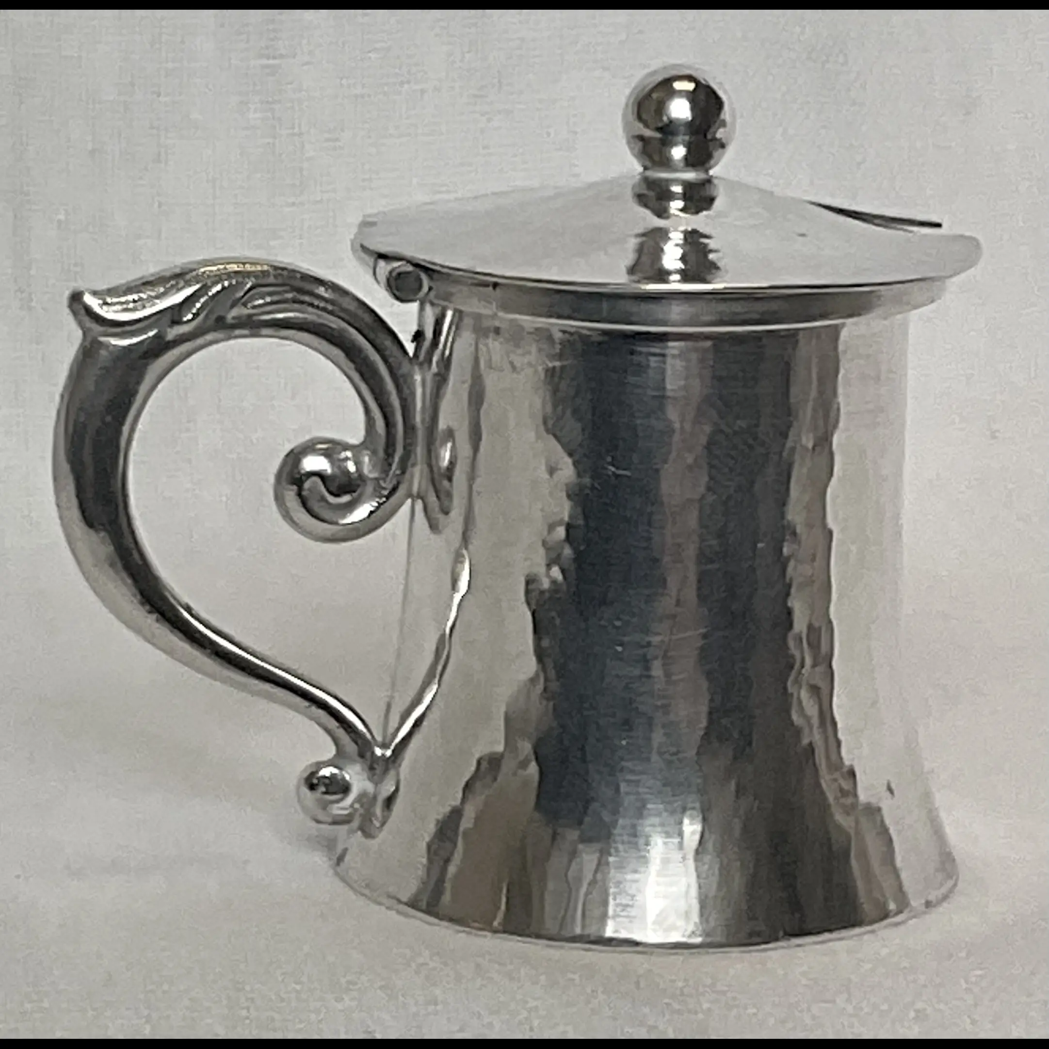 keswick school of industrial art ksia arts and crafts silver mustard pot and liner c19