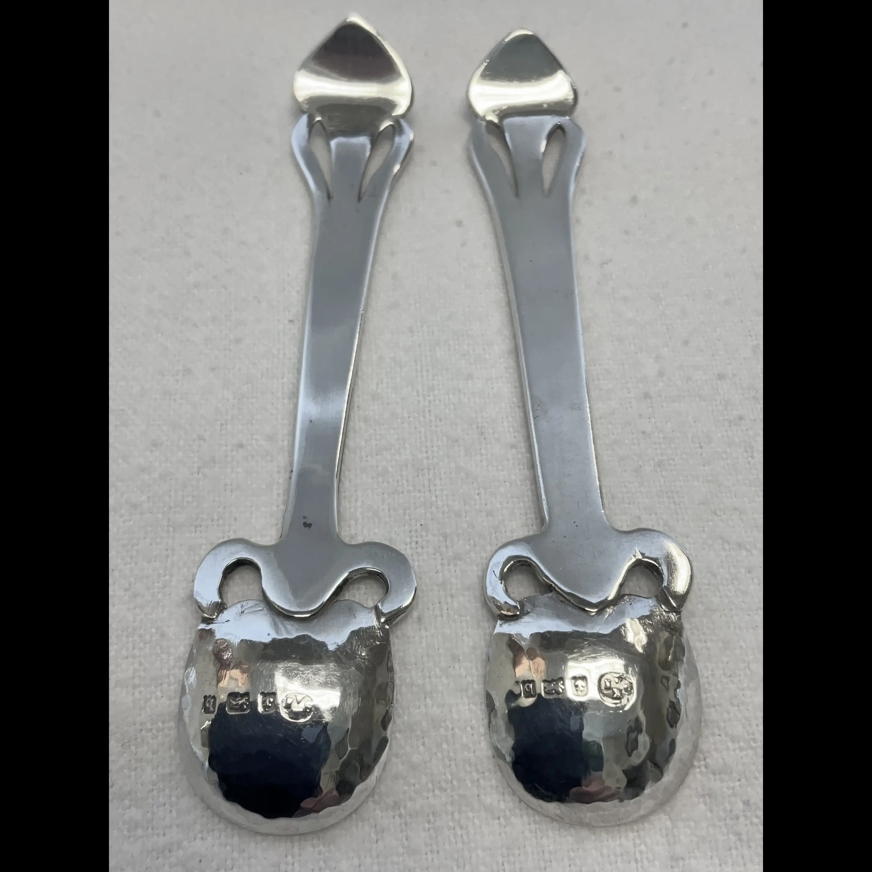 keswick school of industrial art silver arts and crafts spoons design by isobel mcbean 1901