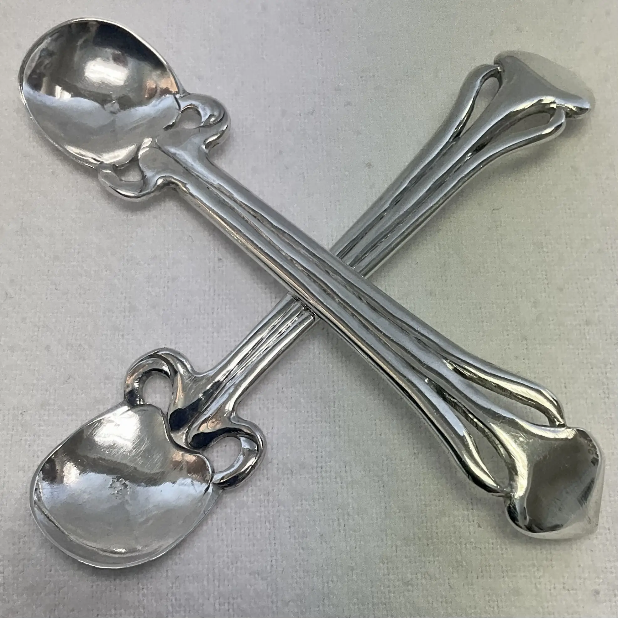 keswick school of industrial art silver arts and crafts spoons design by isobel mcbean 1901