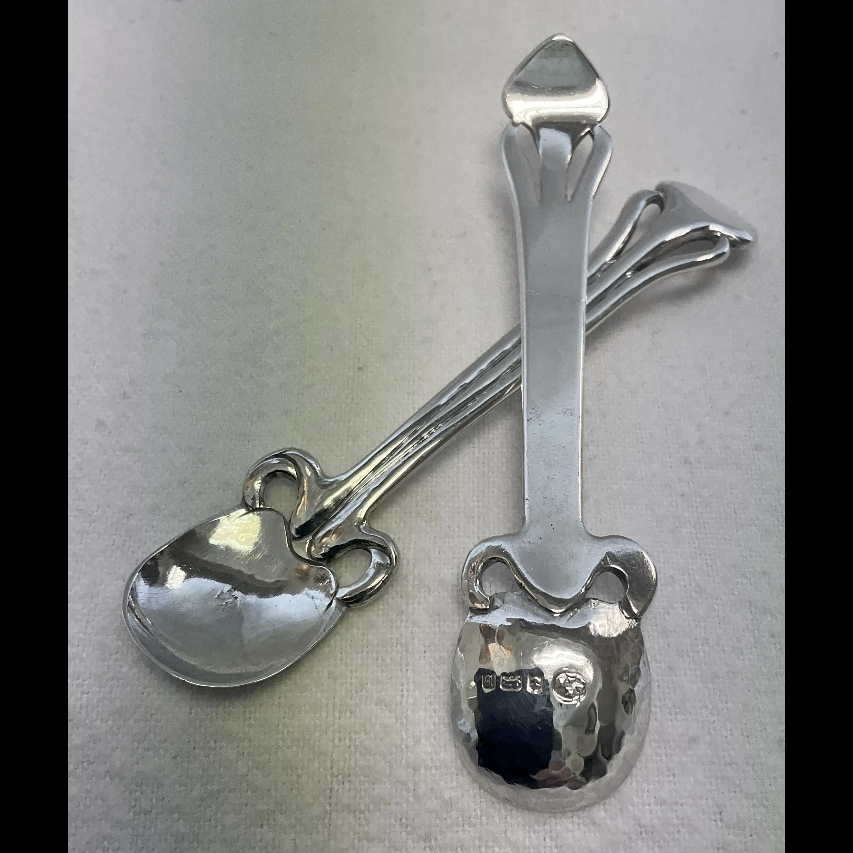 keswick school of industrial art silver arts and crafts spoons design by isobel mcbean 1901
