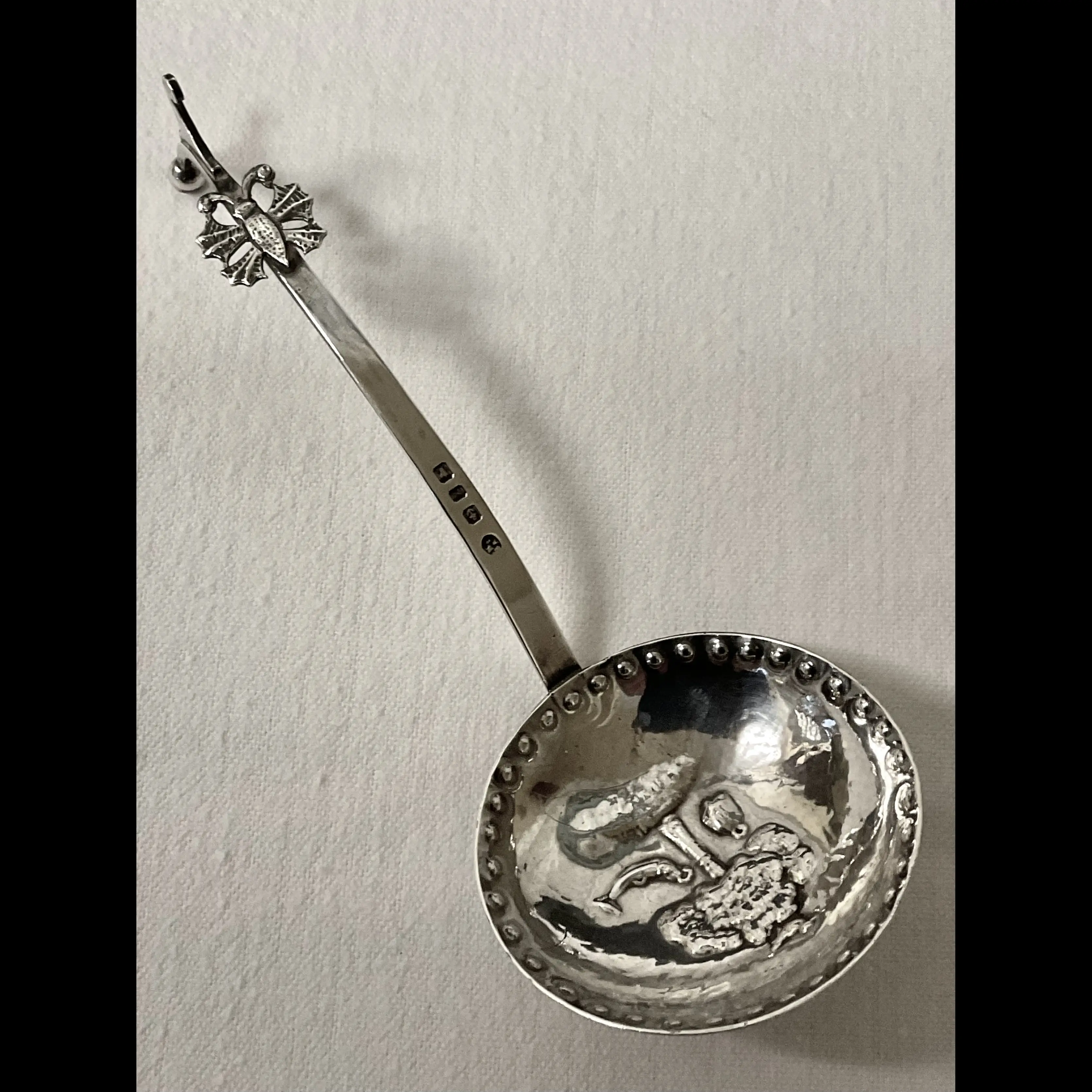 keswick school of industrial art ksia arts and crafts silver dutch spoon with emblems of st kentigern