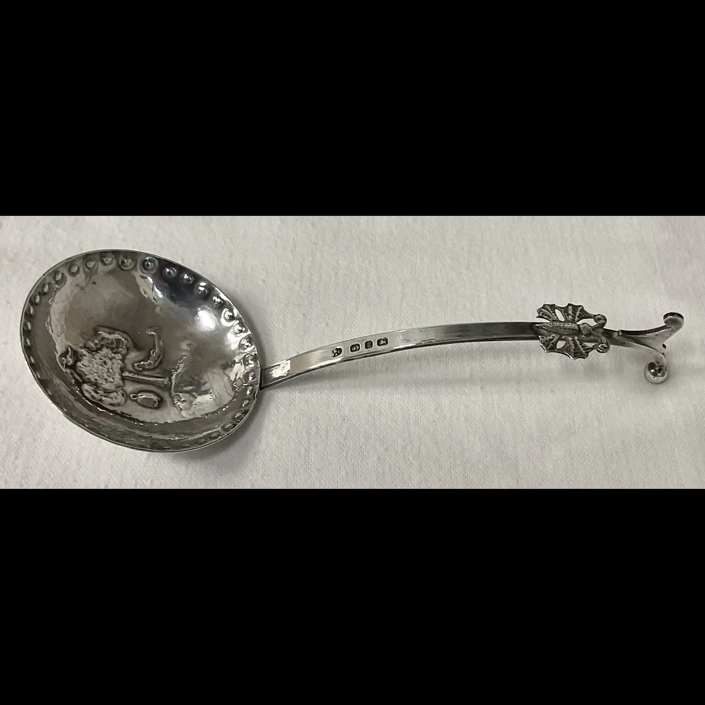 keswick school of industrial art ksia arts and crafts silver dutch spoon with emblems of st kentigern