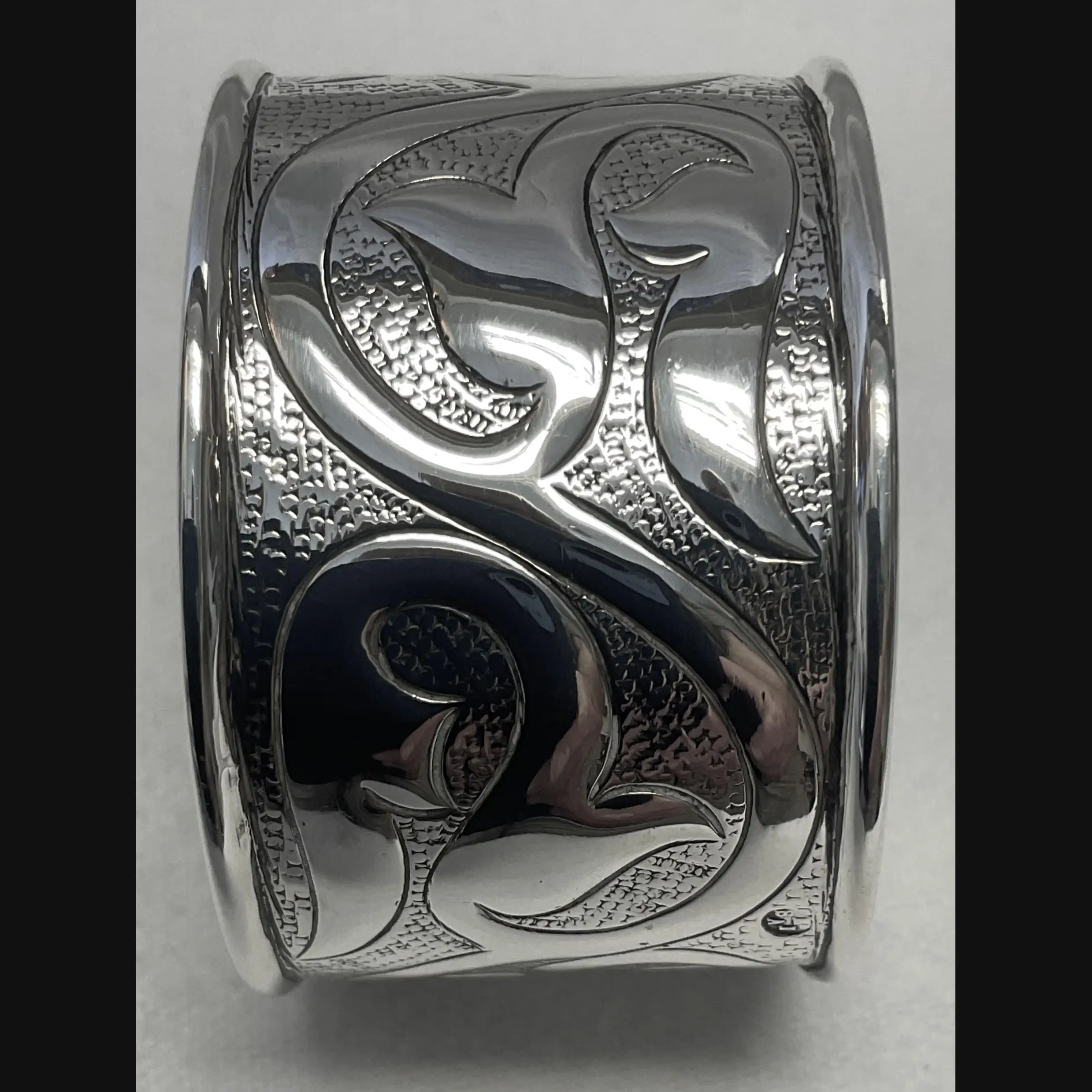 keswick school of industrial art ksia arts and crafts silver decorated napkin ring