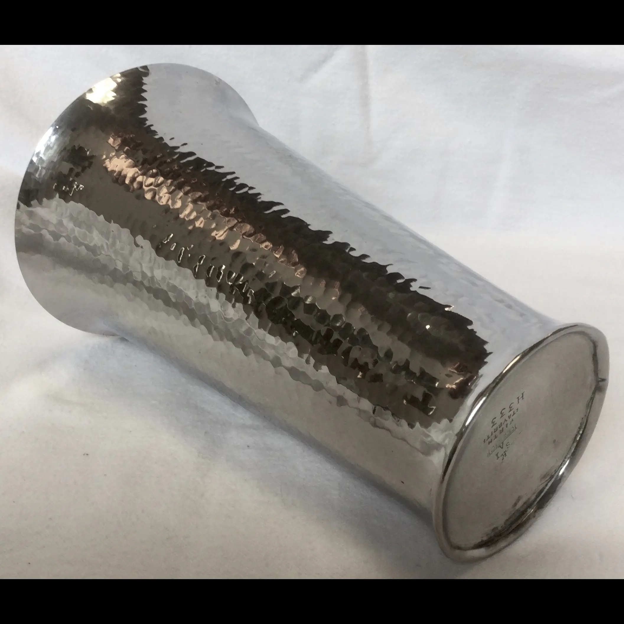 keswick school of industrial arts large arts and crafts modernist steel vase
