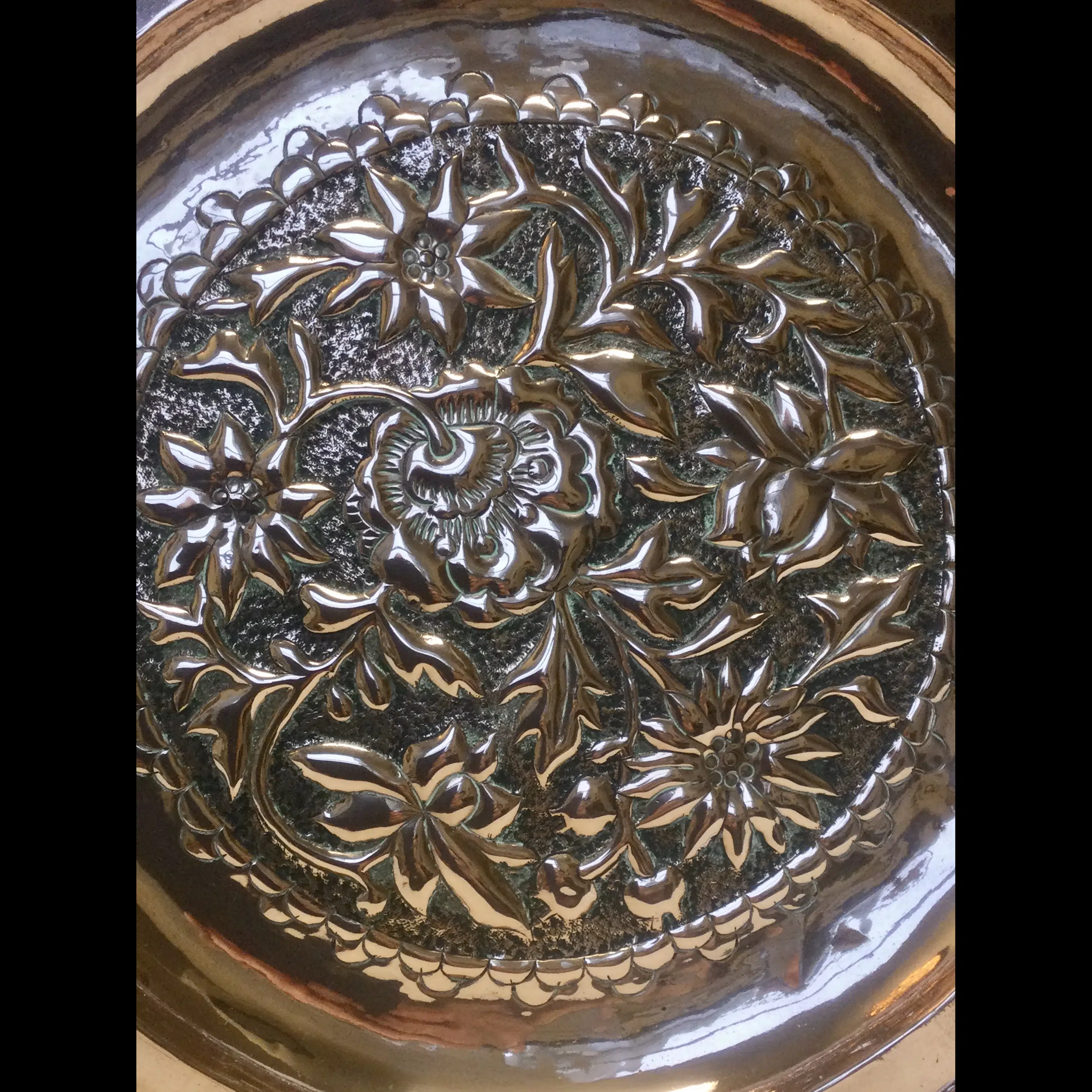 keswick school of industrial arts art nouveau floral tray