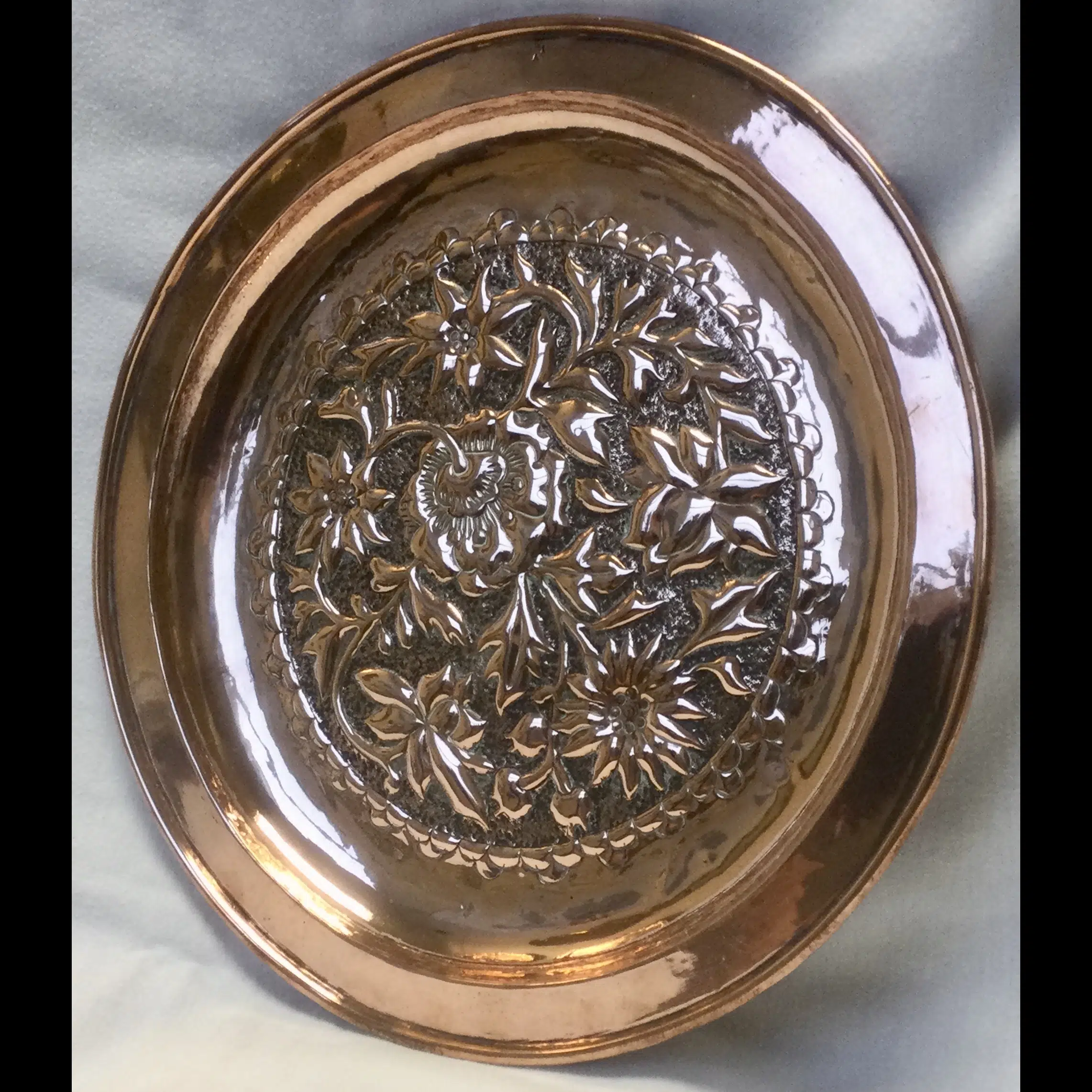 keswick school of industrial arts art nouveau floral tray
