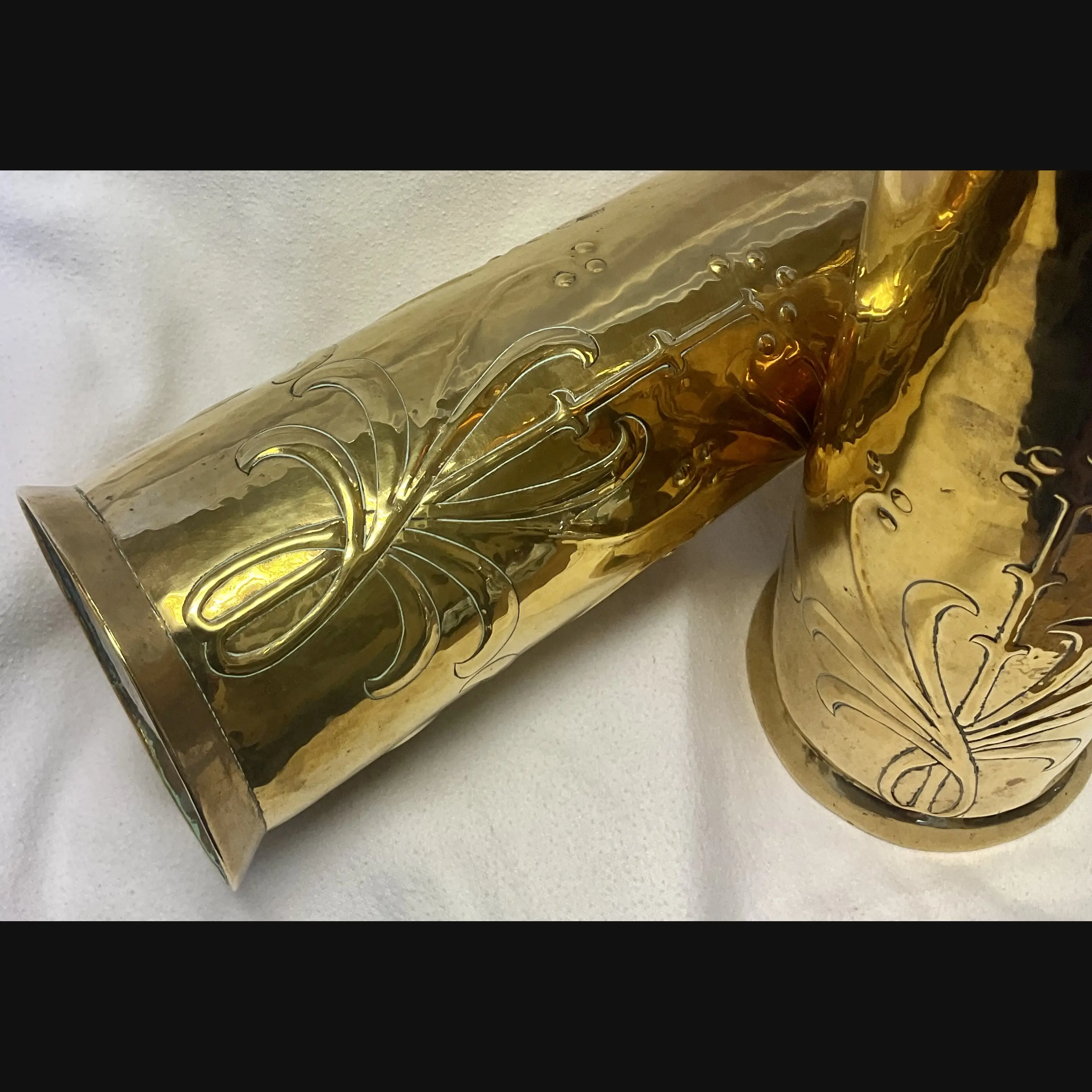 large pair keswick school of industrial art ksia arts and crafts art nouveau vases